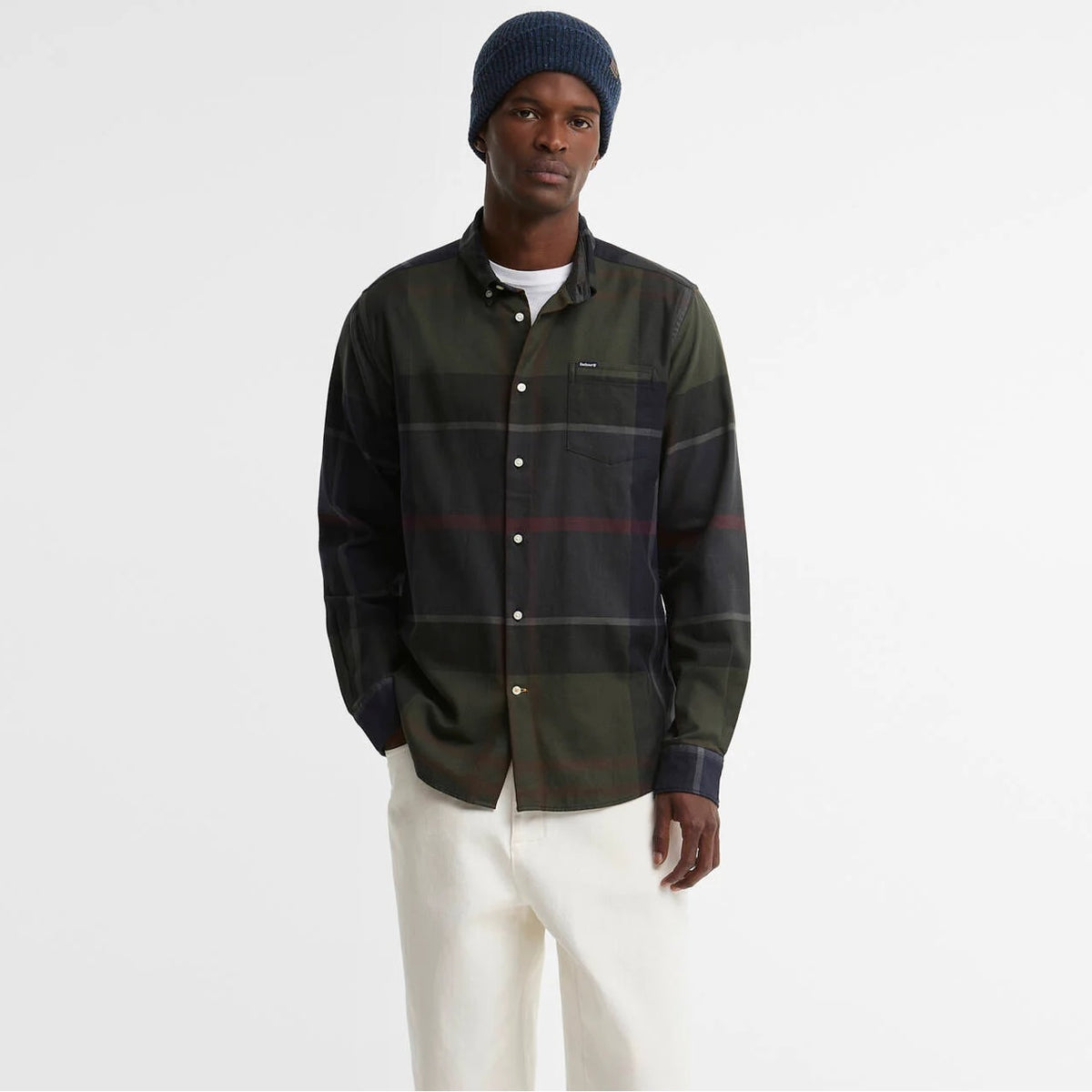 Barbour Dunoon Tartan Tailored Overhemd Navy/Donker Groen