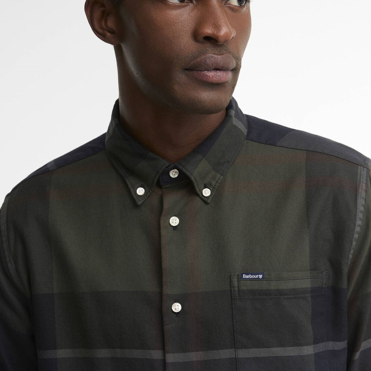 Barbour Dunoon Tartan Tailored Overhemd Navy/Donker Groen