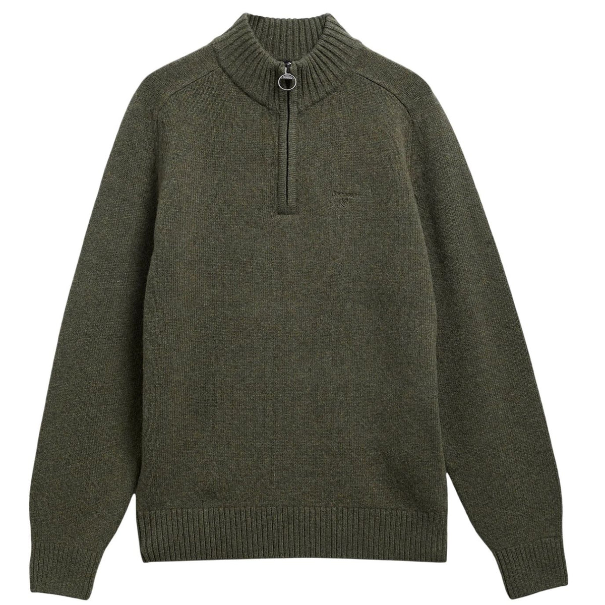 Barbour Newtown Half Zip Knitted Sweater Donker Groen