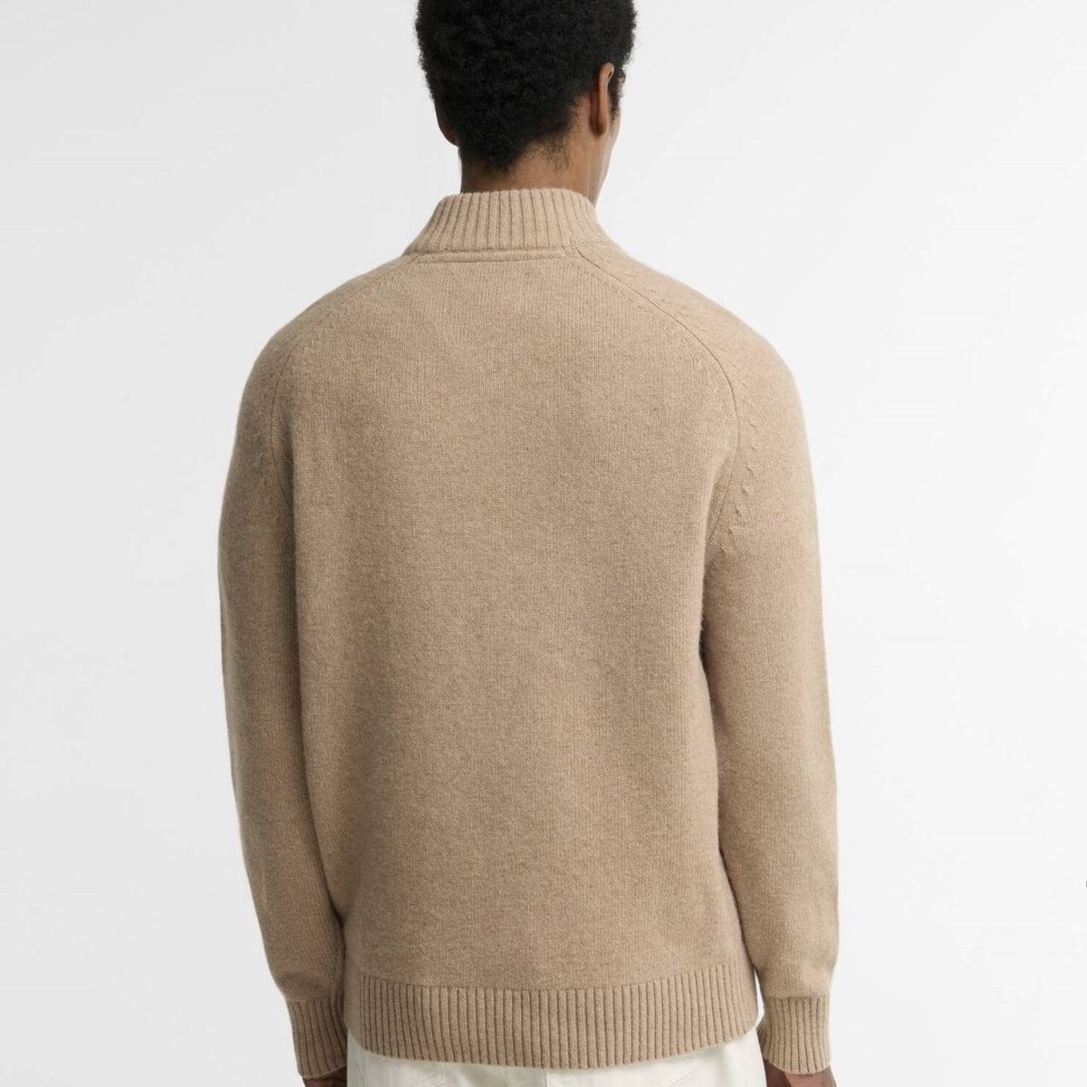 Barbour Newtown Half Zip Knitted Sweater Beige