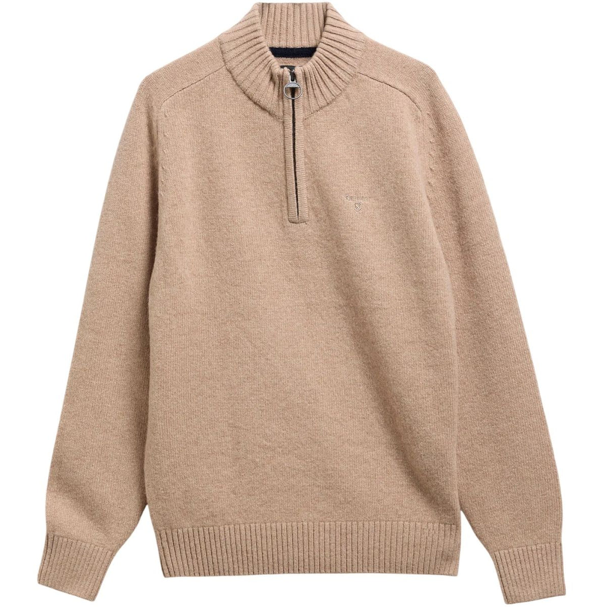 Barbour Newtown Half Zip Knitted Sweater Beige
