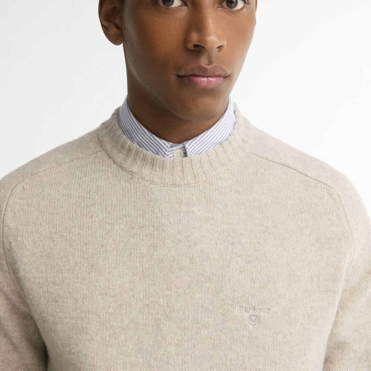 Barbour Newtown Sweater Licht Grijs