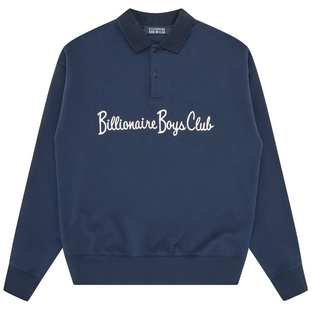 Billionaire Boys Club Signature Collared Sweater Navy