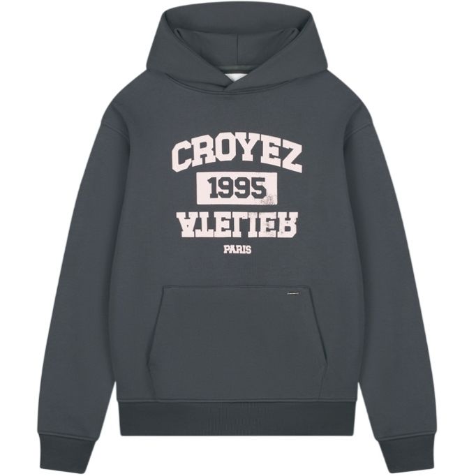 Croyez Heavyweight College Hoodie Antraciet