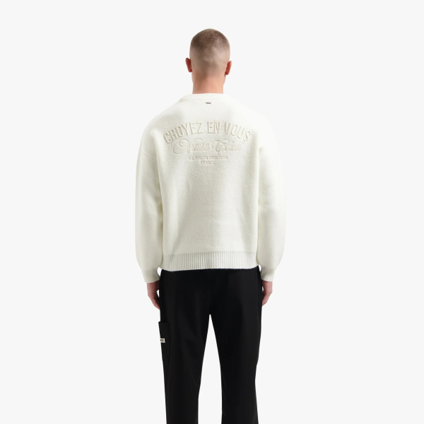 Croyez En Vous Knit Sweater Off White