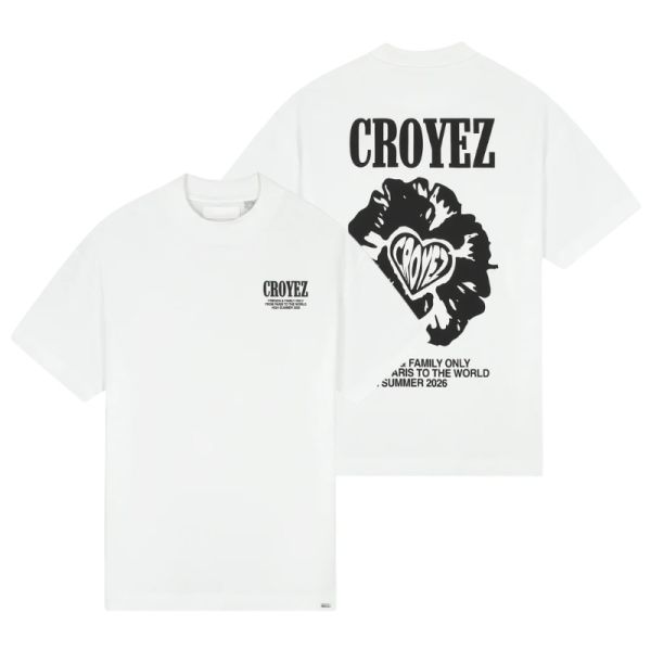 Croyez Flower And Heart T-shirt Wit