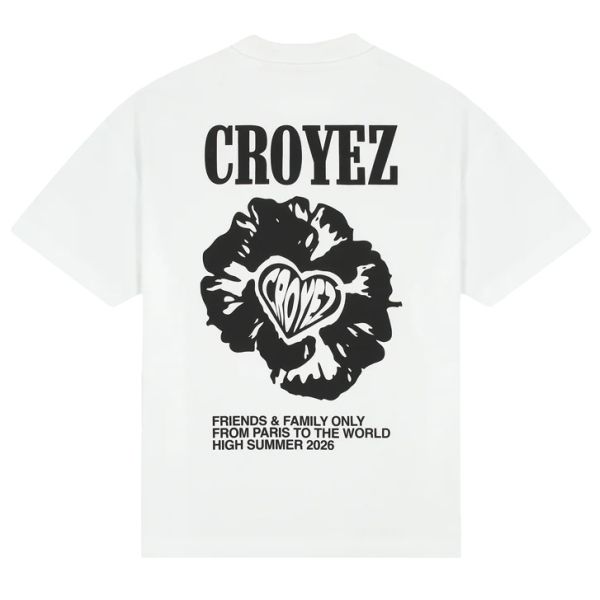 Croyez Flower And Heart T-shirt Wit