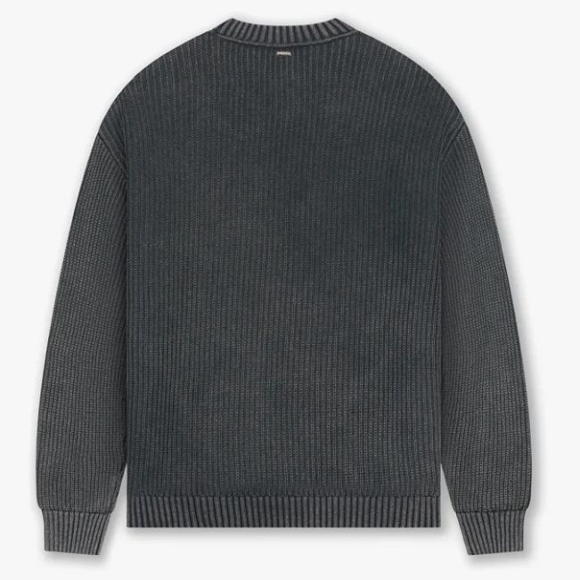 Croyez Ribbed Knit Sweater Antraciet