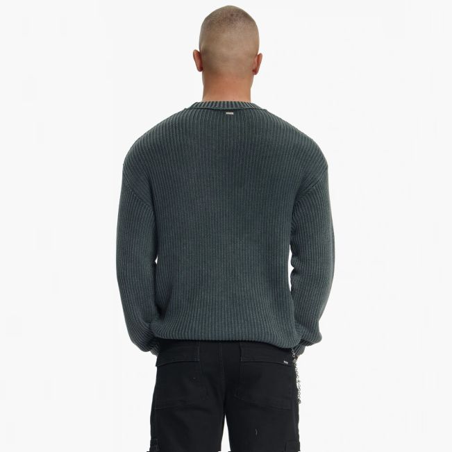 Croyez Ribbed Knit Sweater Antraciet