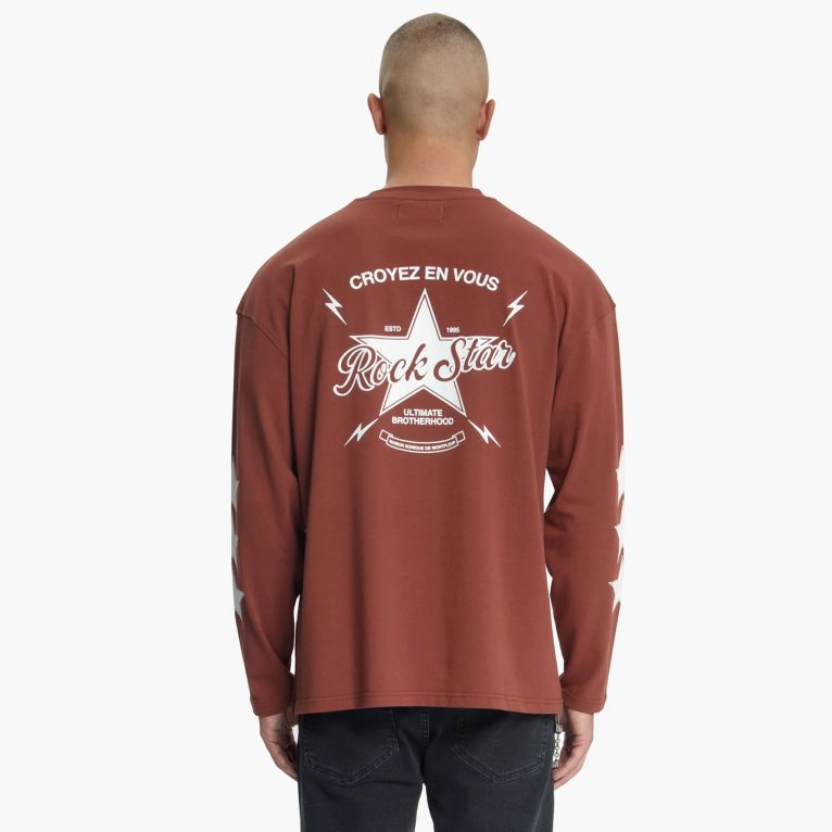 Croyez Rockstar Longsleeve T-shirt Rood