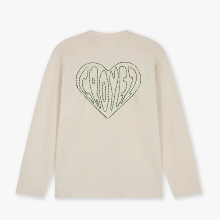 Croyez Stitched Heart Longsleeve T-shirt Beige