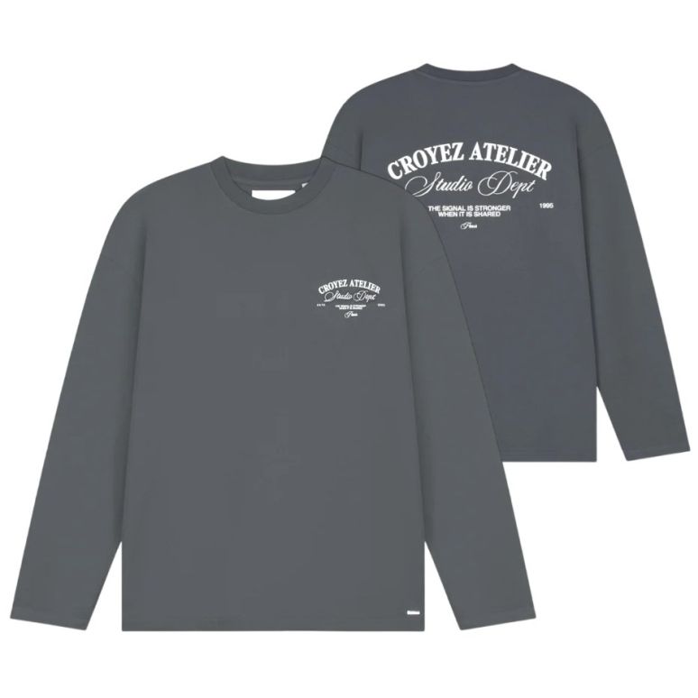 Croyez Studio Dept Longsleeve T-shirt Antraciet
