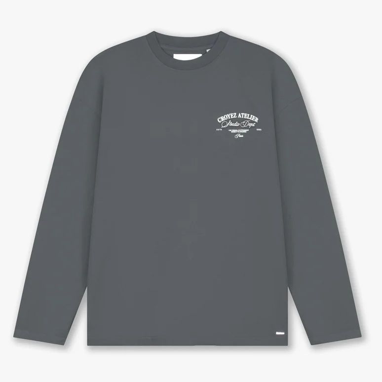 Croyez Studio Dept Longsleeve T-shirt Antraciet