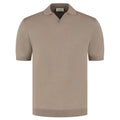 Duquezzi Merino Buttonless Polo Beige