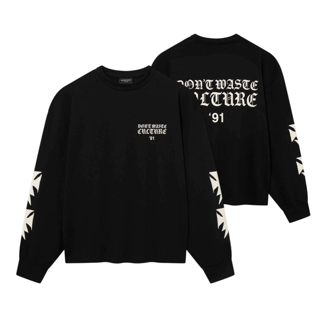 Don’t Waste Culture Fina Longsleeve T-shirt Zwart