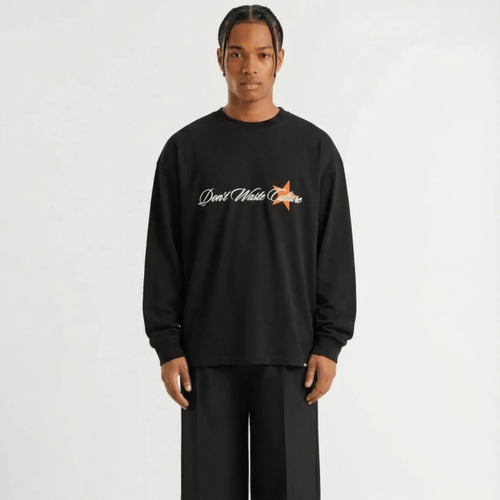 Don't Waste Culture Unisa Longsleeve T-shirt Zwart – Mezaldy