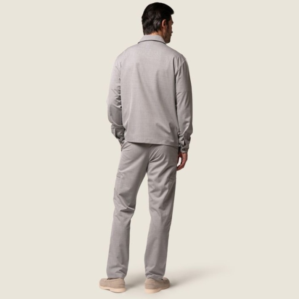 Duquezzi Wool Stretch Broek Grijs