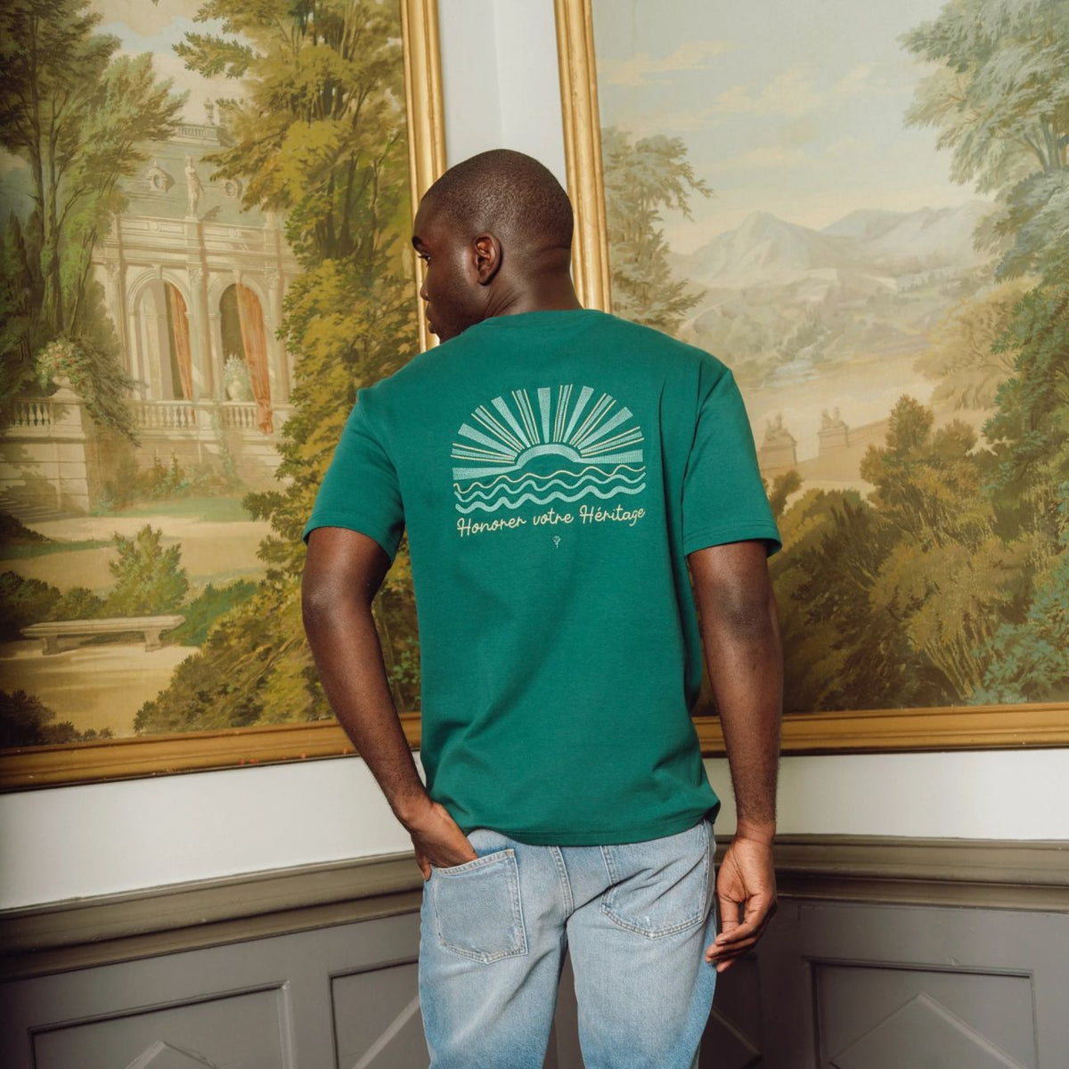 Edmonds Honorer Embroidery T-shirt Donker Groen
