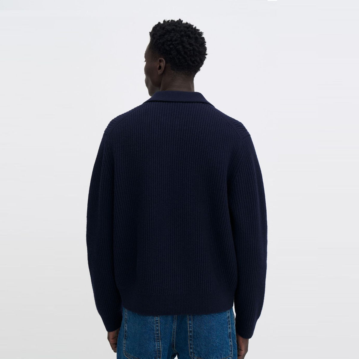 Filippa K Ribbed Wool Vest Navy