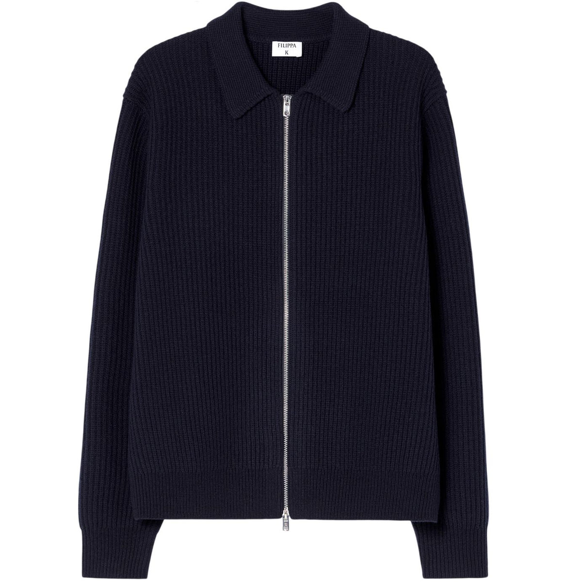 Filippa K Ribbed Wool Vest Navy