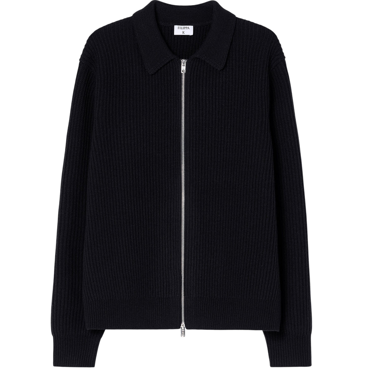 Filippa K Ribbed Wool Vest Zwart