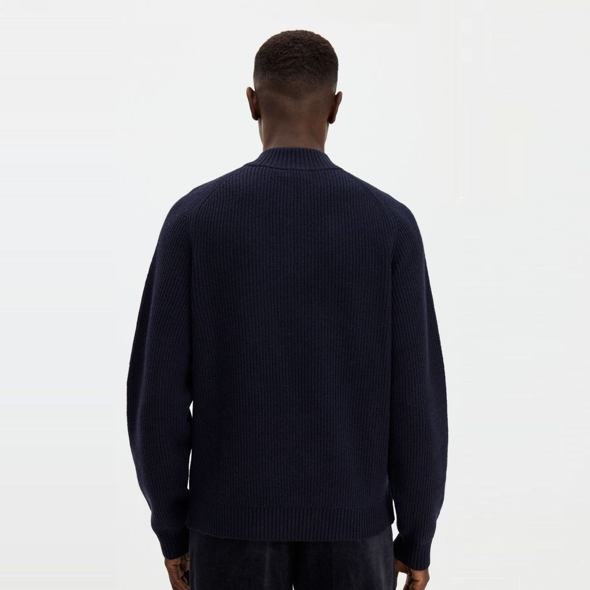 Filippa K Wool Half Zip Sweater Navy