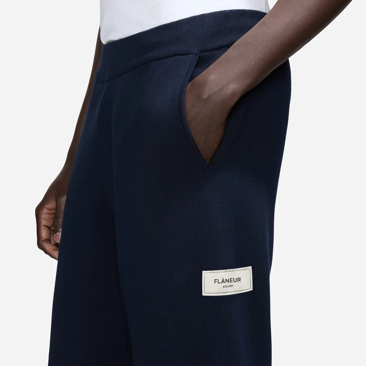 Flâneur Atelier Knit Broek Navy