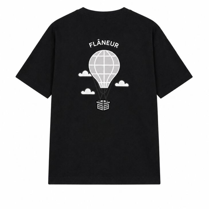 Flâneur Balloon T-shirt Zwart