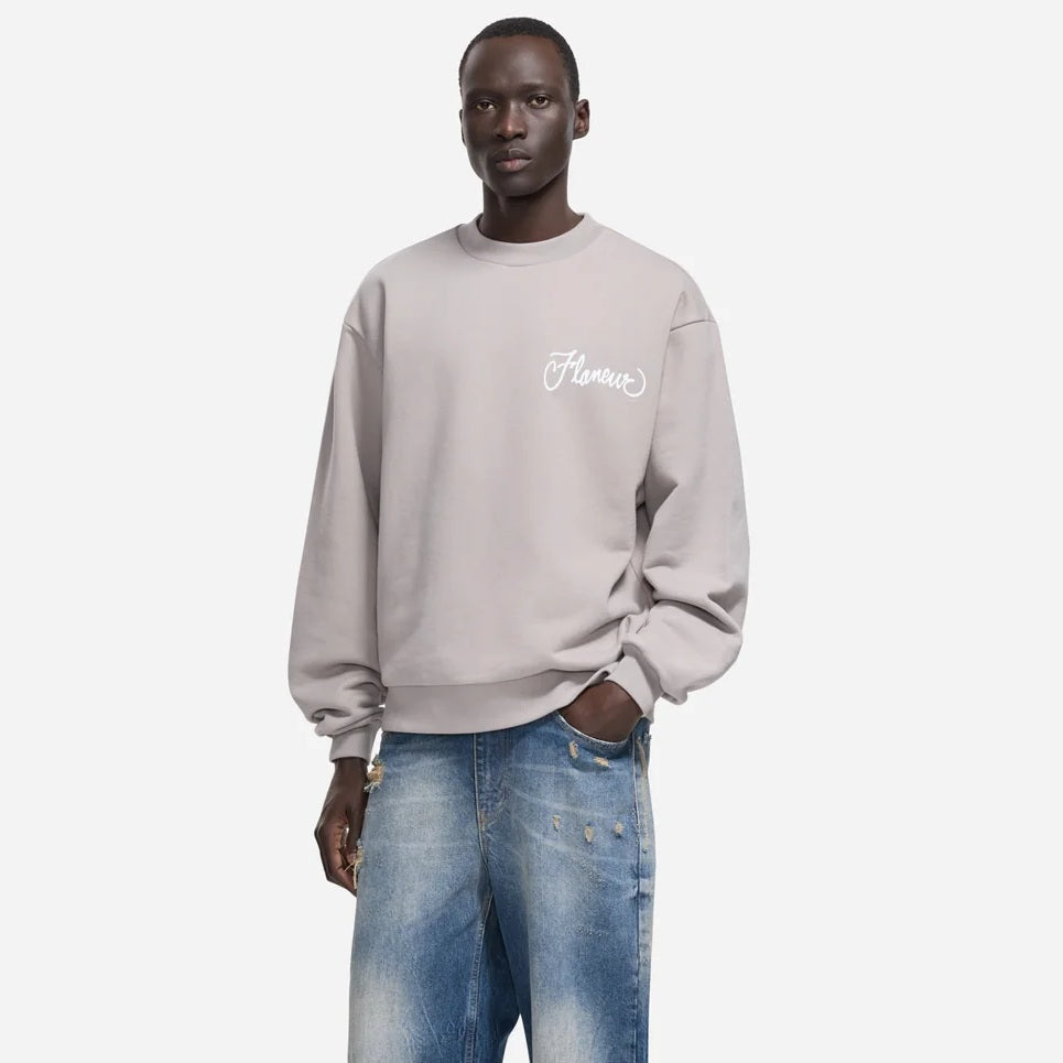 Flâneur City Airbrush Sweater Grijs