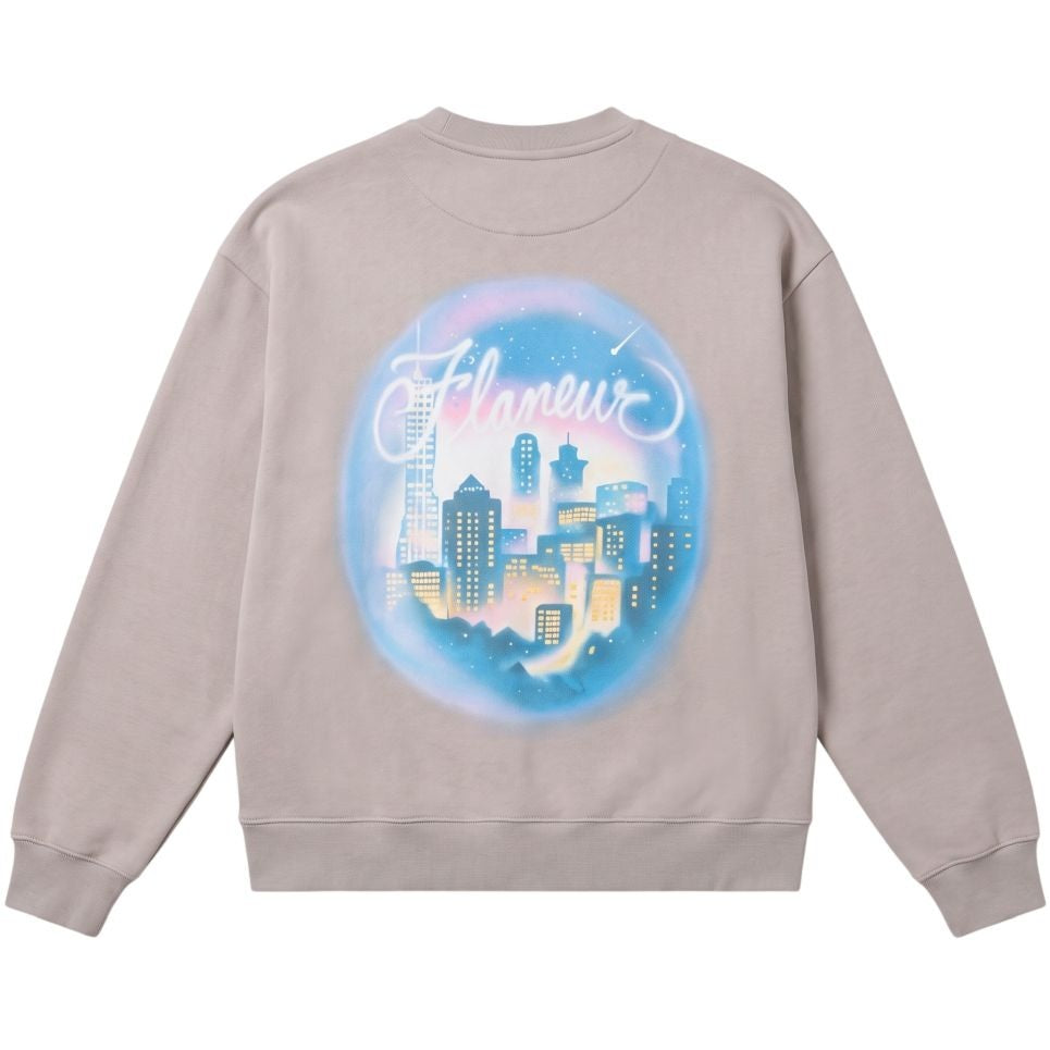 Flâneur City Airbrush Sweater Grijs