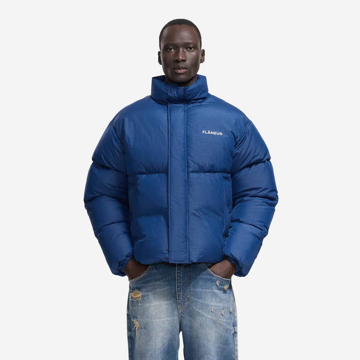 Flâneur Logo Puffer Blauw