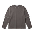 Flâneur Signature Outline Layered Longsleeve T-shirt Zwart