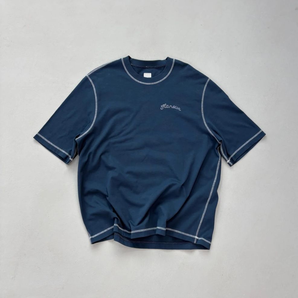 Flâneur Signature Outline T-shirt Navy