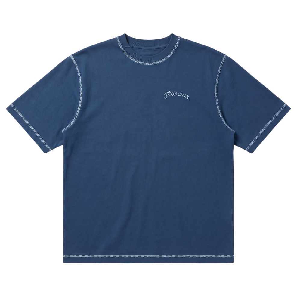 Flâneur Signature Outline T-shirt Navy