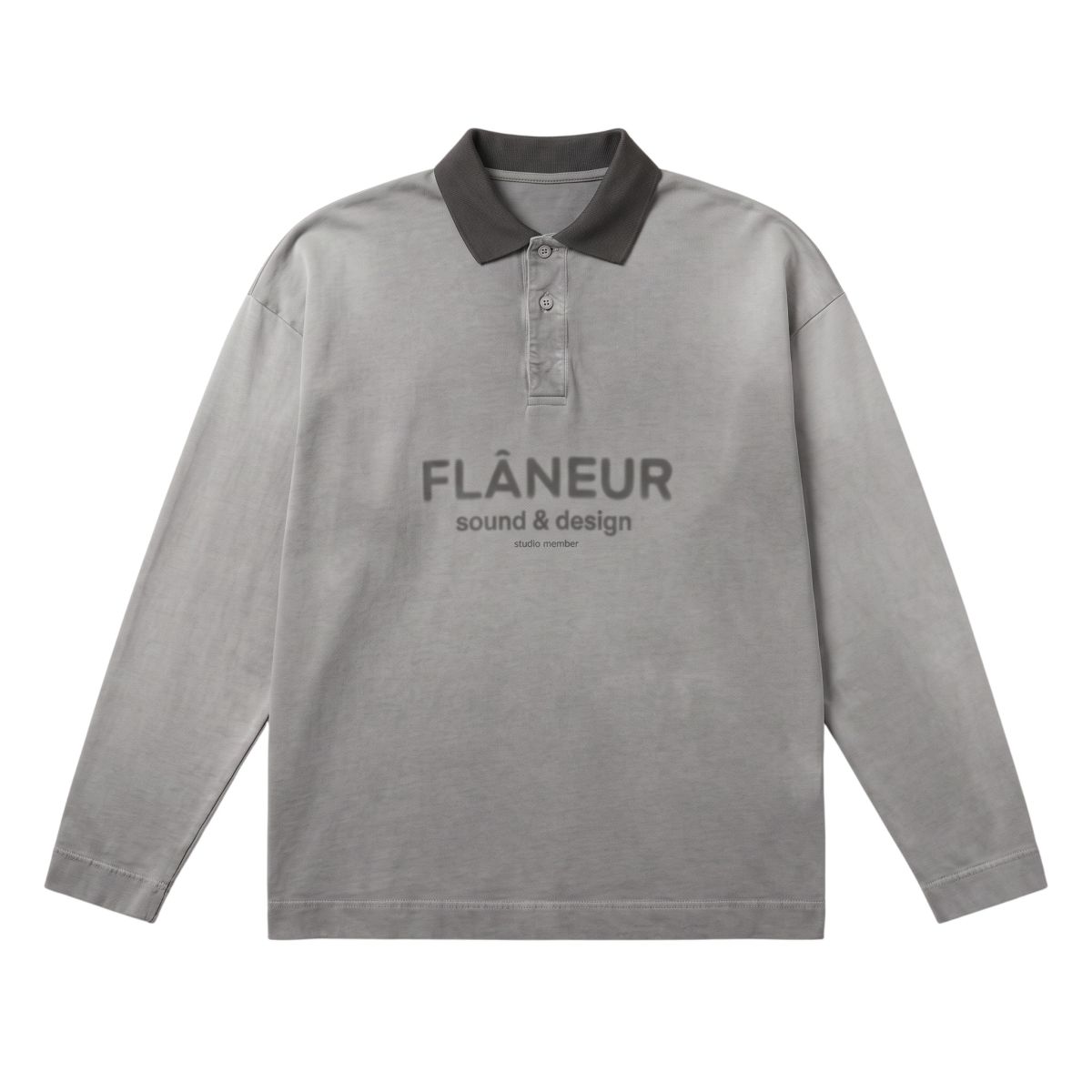 Flâneur Sound & Design Studio Member Longsleeve Polo Antraciet