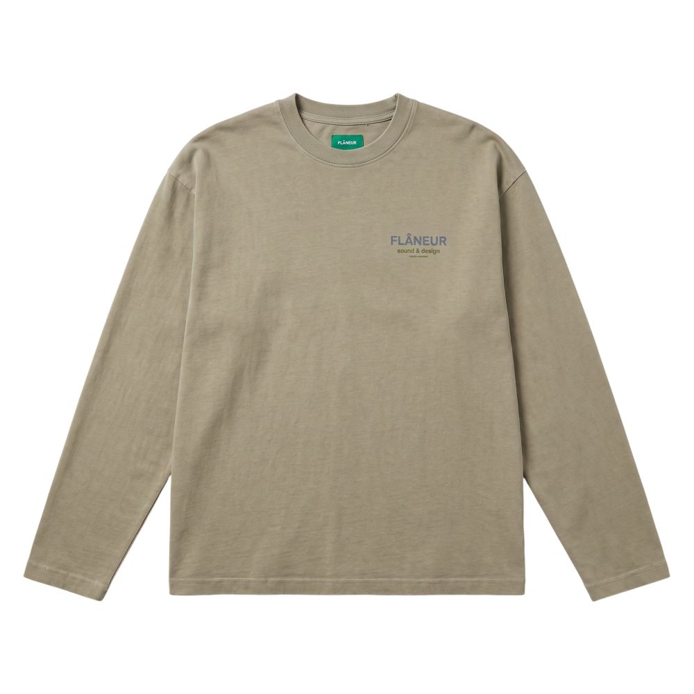 Flâneur Sound & Design Studio Member Longsleeve T-shirt Donker Groen