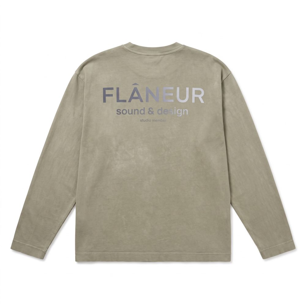 Flâneur Sound & Design Studio Member Longsleeve T-shirt Donker Groen
