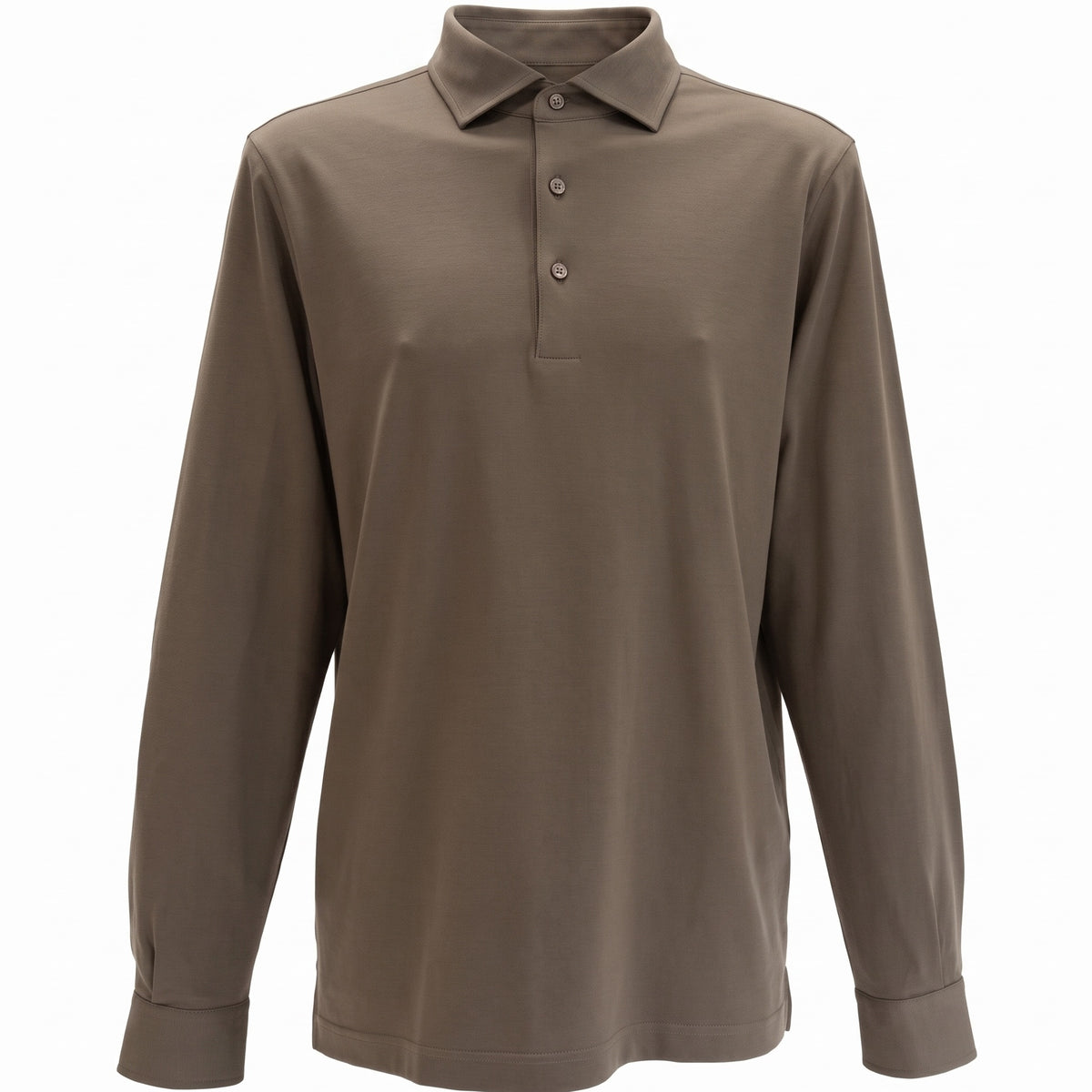 Gran Sasso Longsleeve Polo Bruin
