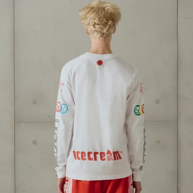 Icecream Pit Crew Longsleeve T-shirt Wit