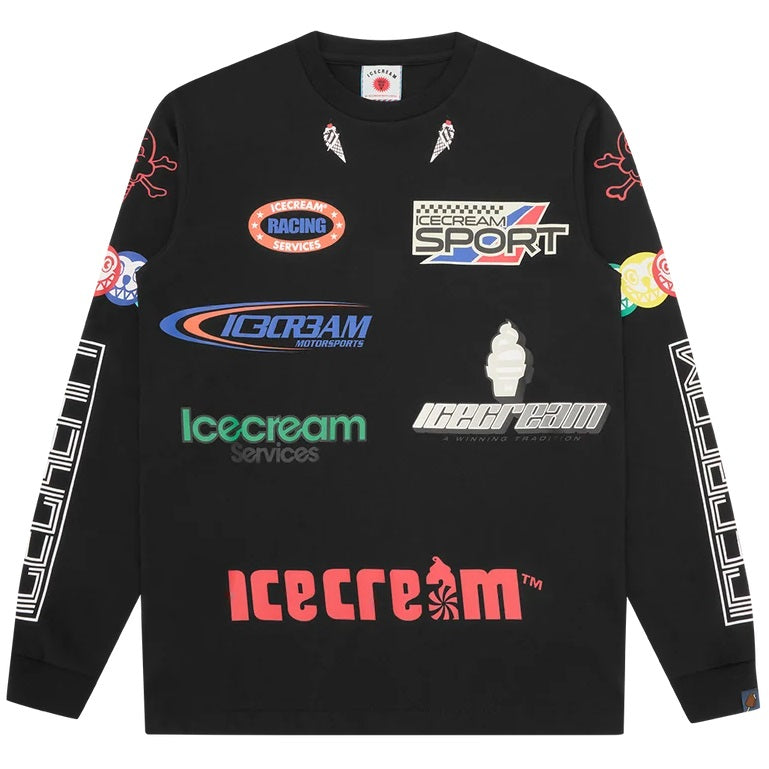 Icecream Pit Crew Longsleeve T-shirt Zwart