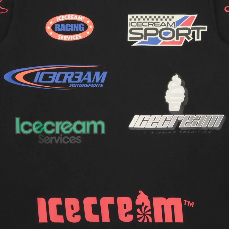 Icecream Pit Crew Longsleeve T-shirt Zwart