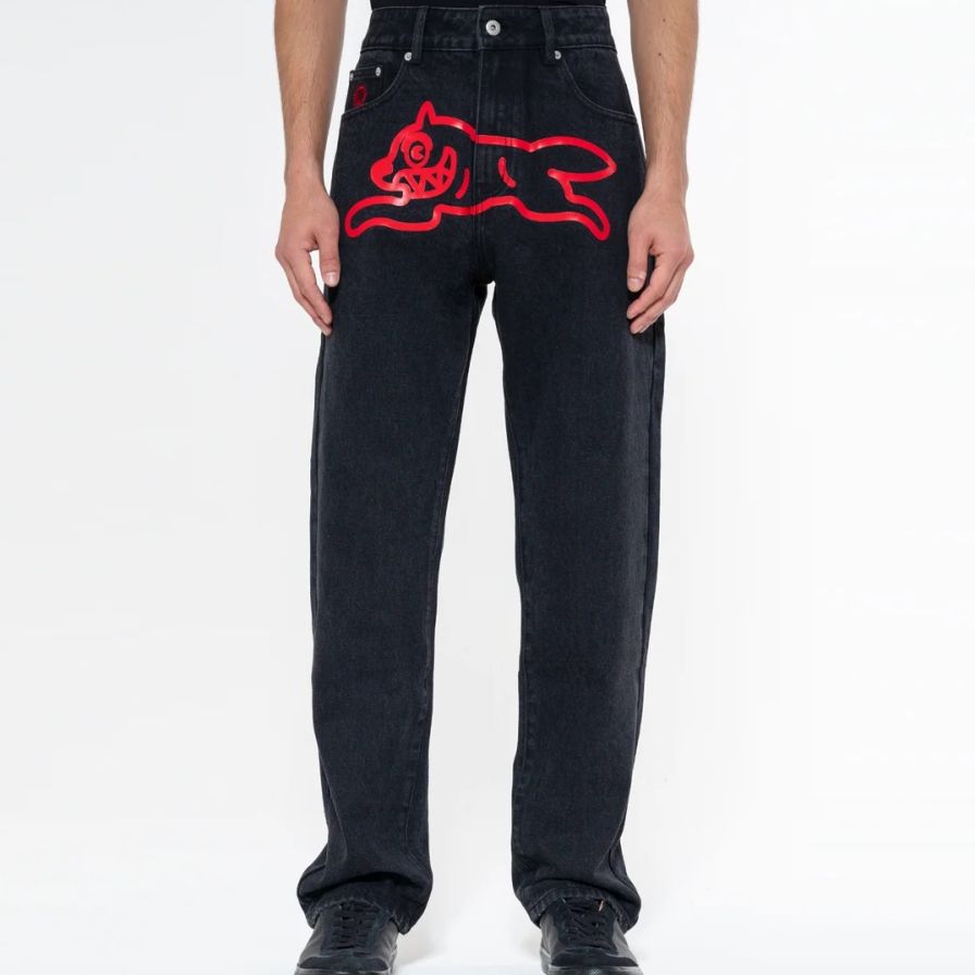 Icecream Running Dog Jeans Zwart