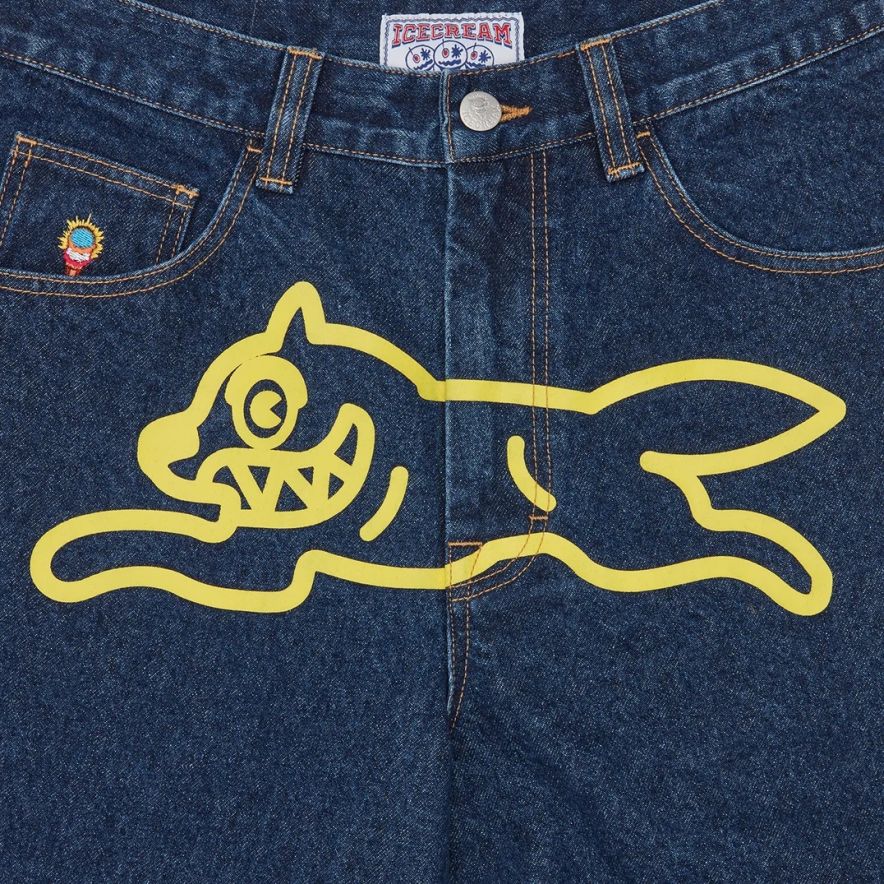 Icecream Running Dog Triple Scoop Jeans Donker Blauw