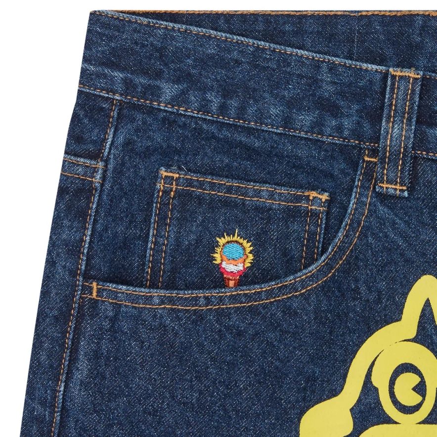 Icecream Running Dog Triple Scoop Jeans Donker Blauw