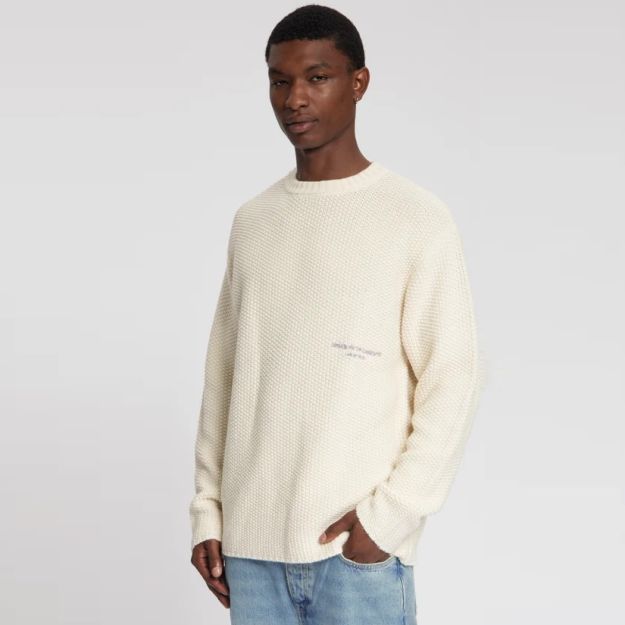 Law of the Sea Apsu Structured Knitted Artwork Sweater Off White