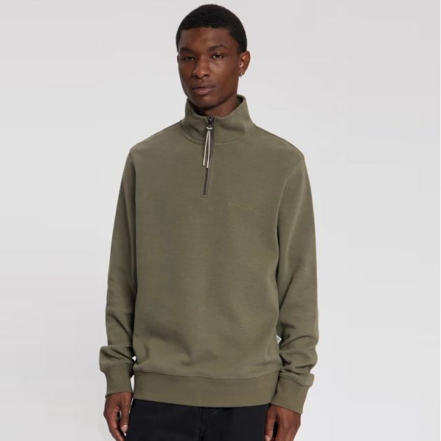 Law of the Sea Mind Soft Half Zip Sweater Donker Groen