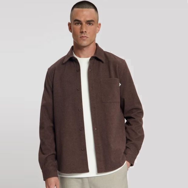 Law of the Sea Niven Twill Overshirt Bruin