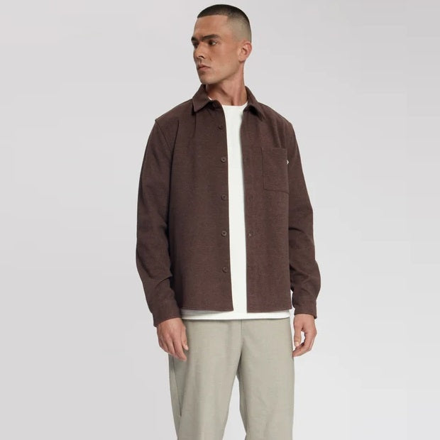 Law of the Sea Niven Twill Overshirt Bruin