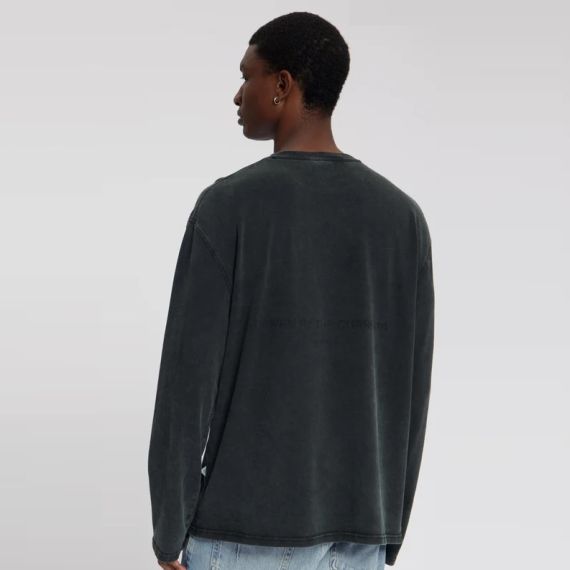 Law of the Sea Thaumas Garment Dye Longsleeve T-shirt Zwart
