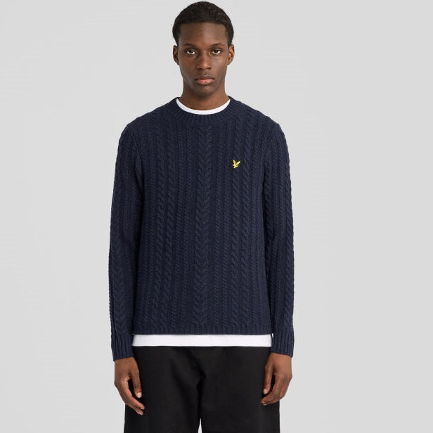 Lyle & Scott Cable Knit Sweater Navy